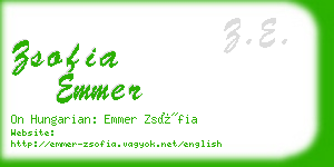 zsofia emmer business card